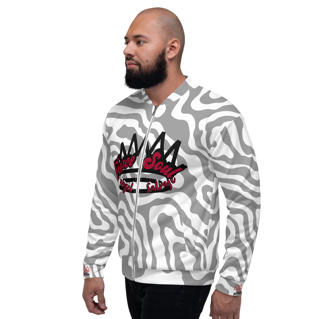 Fierce Soul Greu Zebra Unisex Bomber Jacket