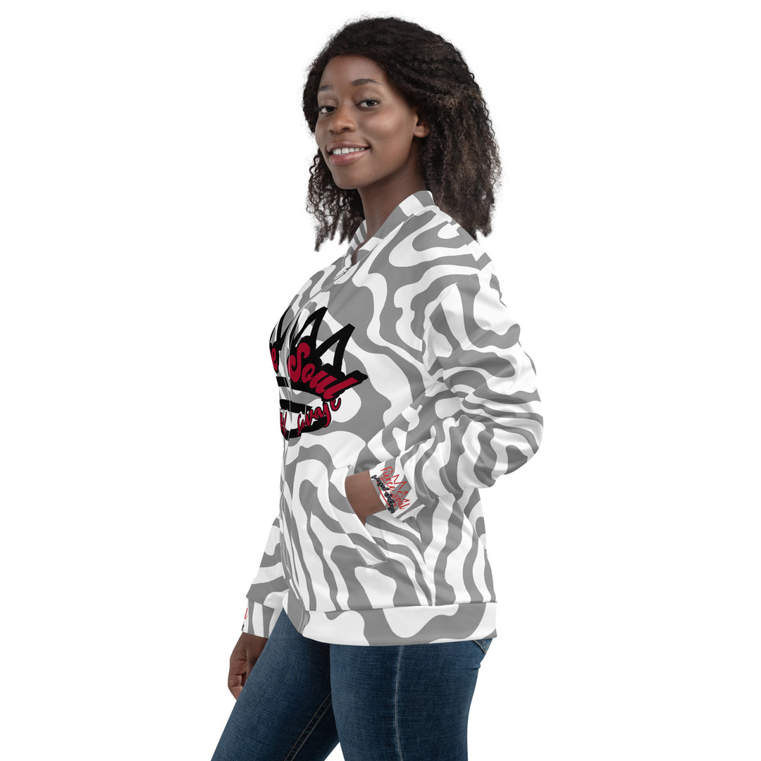 Fierce Soul Greu Zebra Unisex Bomber Jacket