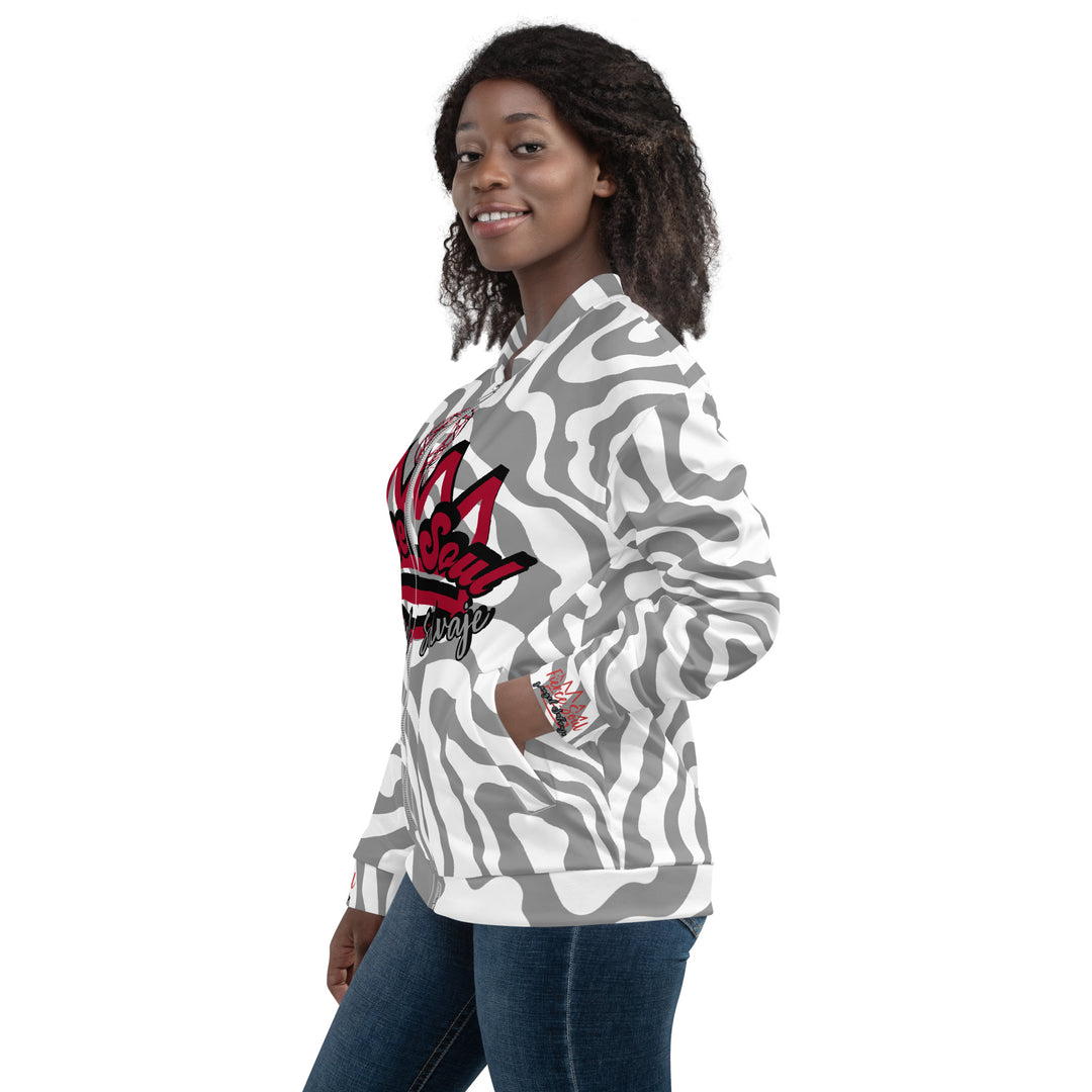 Crowned Jewel Fierce Soul, Unisex Bomber Jacket