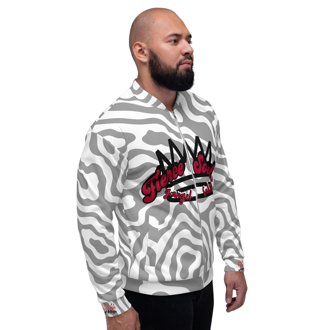 Fierce Soul Greu Zebra Unisex Bomber Jacket