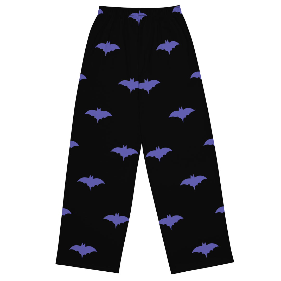 Purple Batsignal, Halloween All-over print unisex wide-leg pants