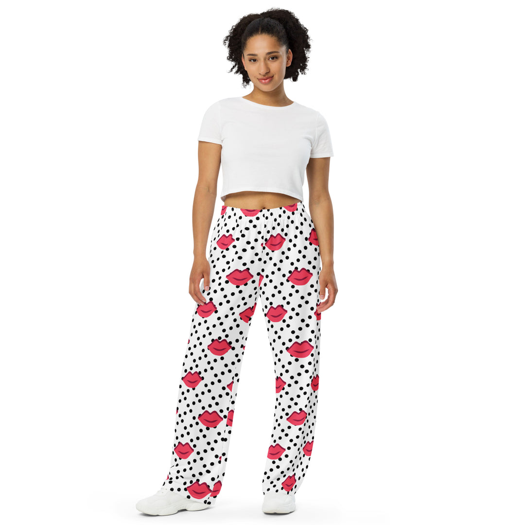 Pucker and Dots, All-over print unisex wide-leg pants