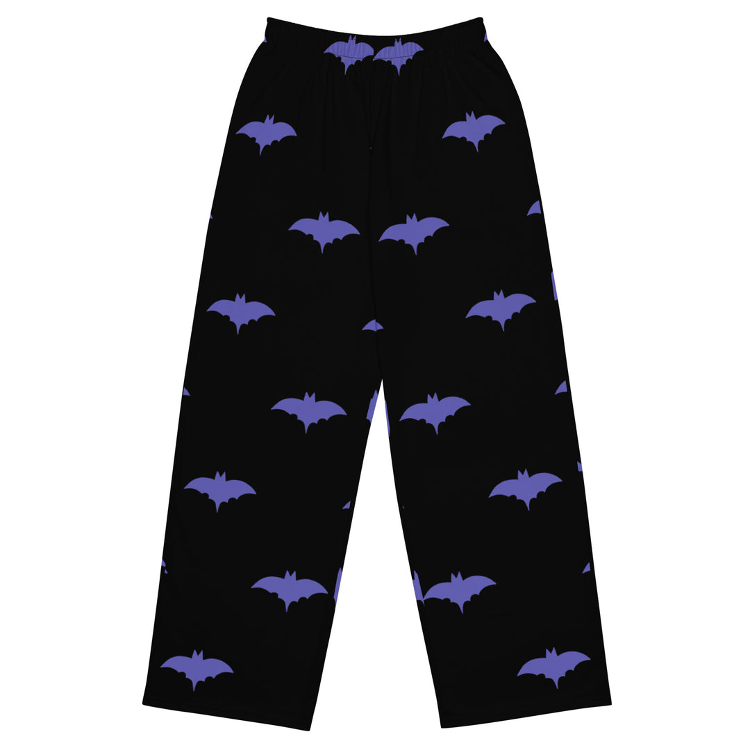 Purple Batsignal, Halloween All-over print unisex wide-leg pants