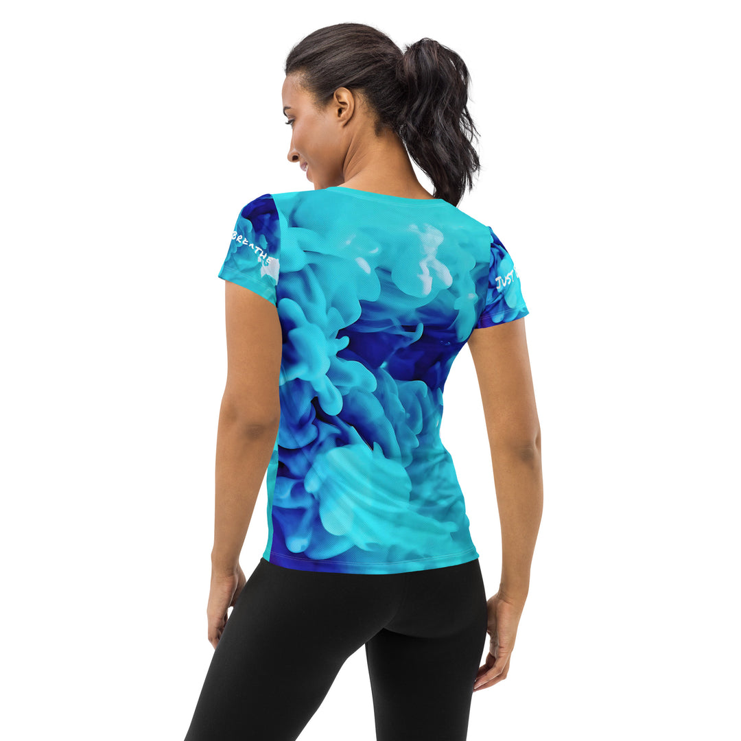 Just Breathe All-Over Print Women's Athletic T-shirt