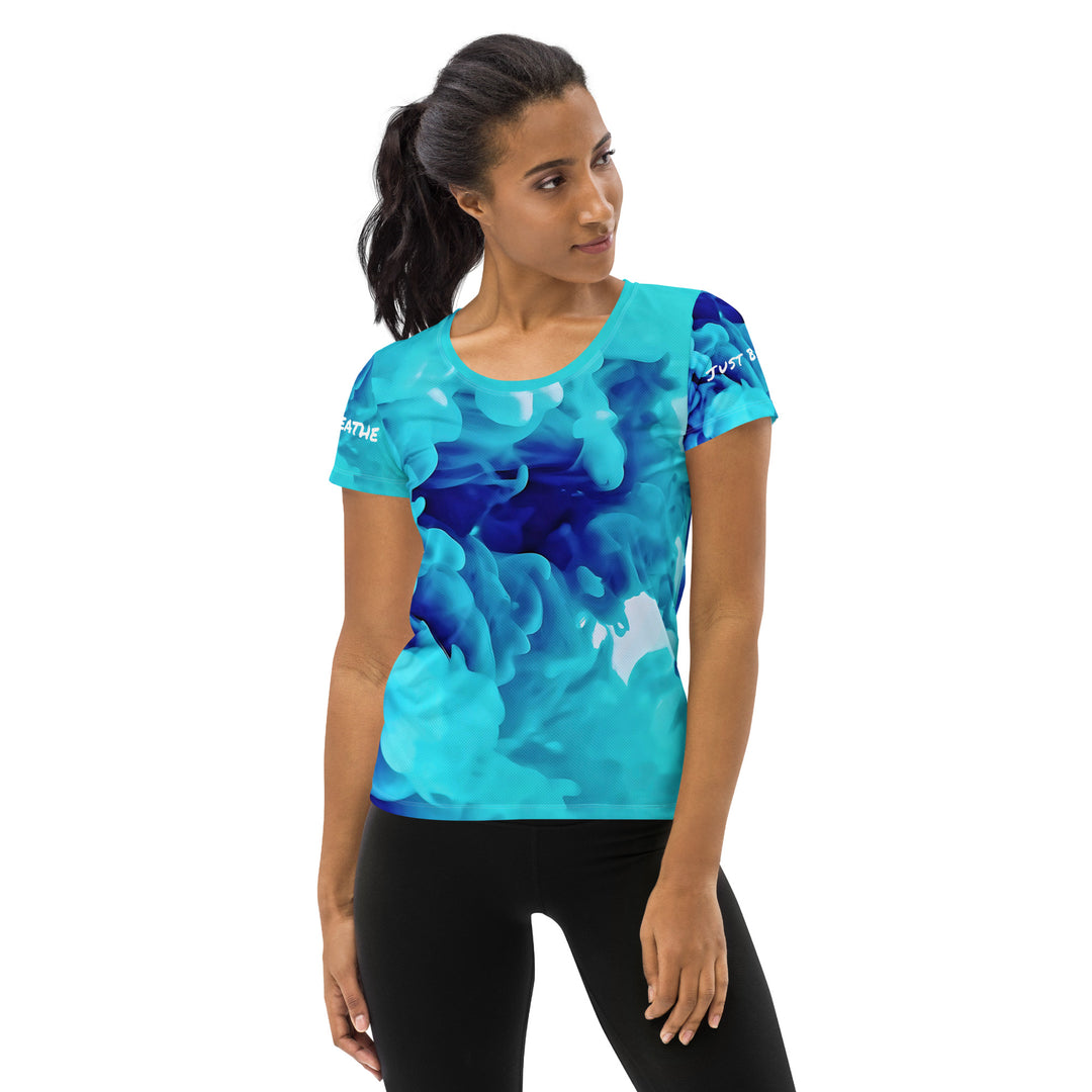 Just Breathe All-Over Print Women's Athletic T-shirt
