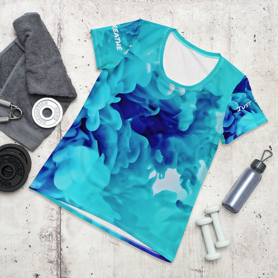Just Breathe All-Over Print Women's Athletic T-shirt