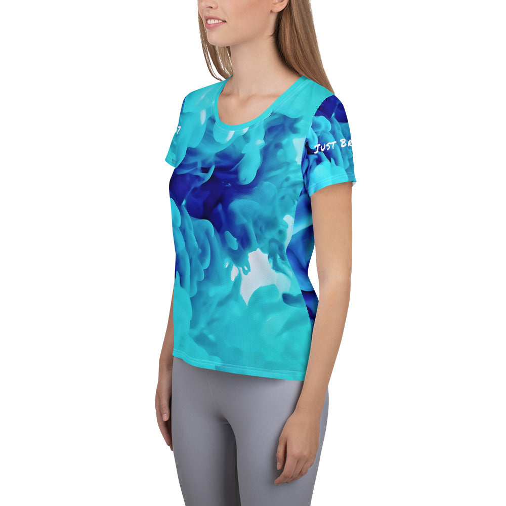 Just Breathe All-Over Print Women's Athletic T-shirt