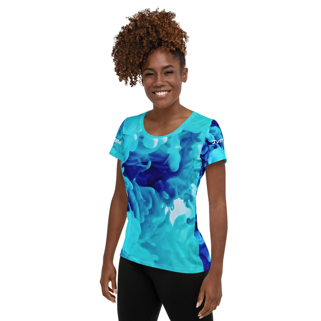 Just Breathe All-Over Print Women's Athletic T-shirt