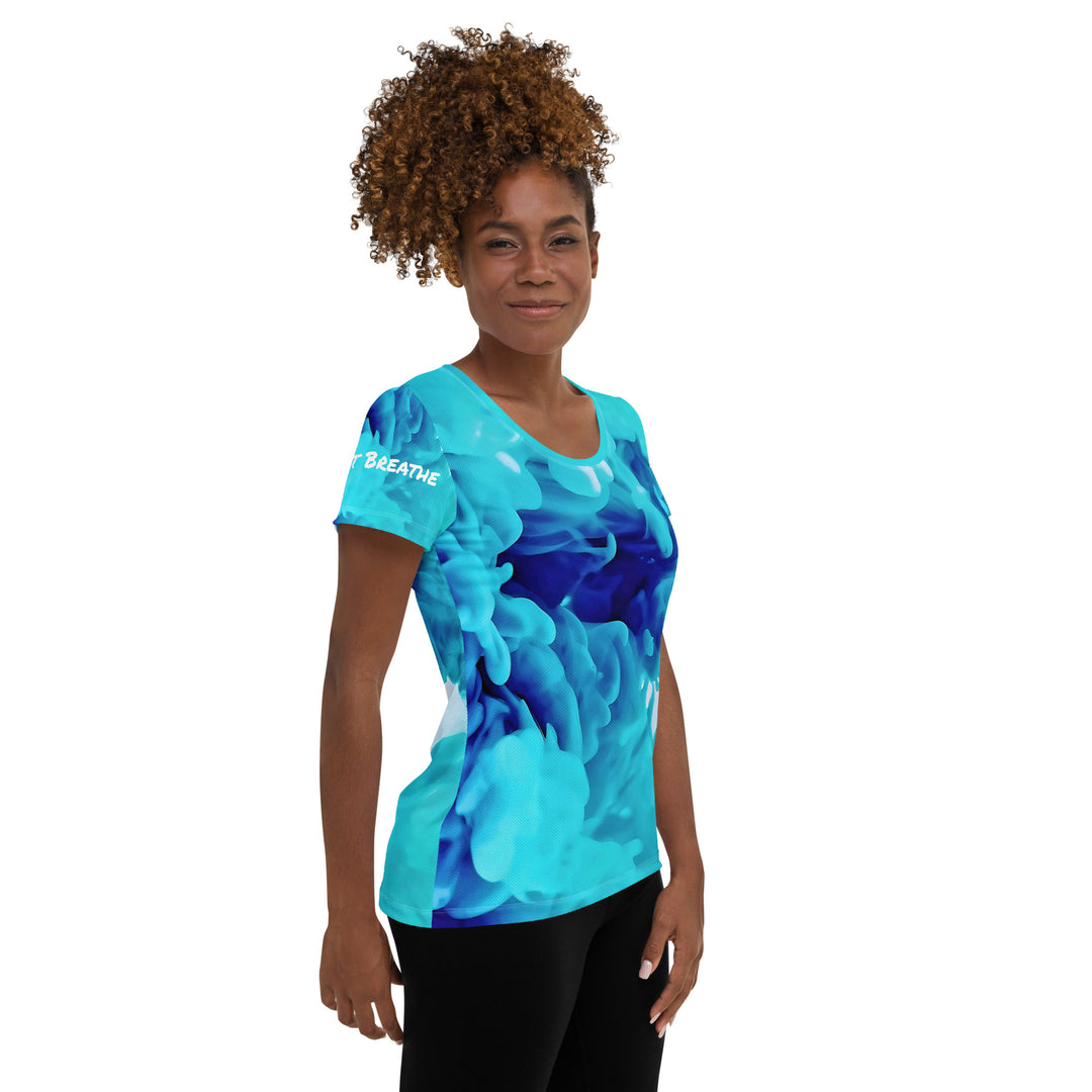 Just Breathe All-Over Print Women's Athletic T-shirt