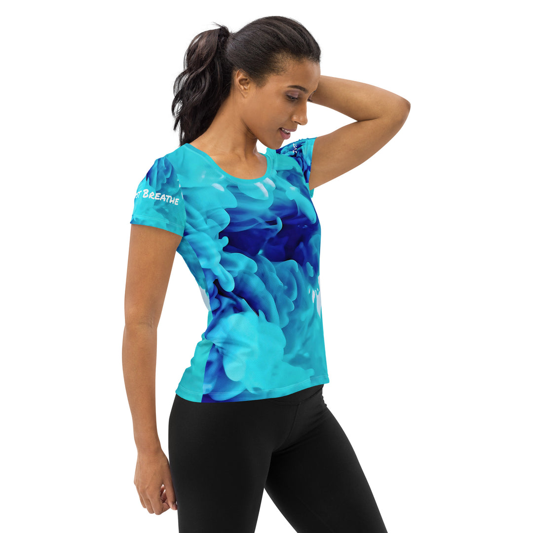 Just Breathe All-Over Print Women's Athletic T-shirt