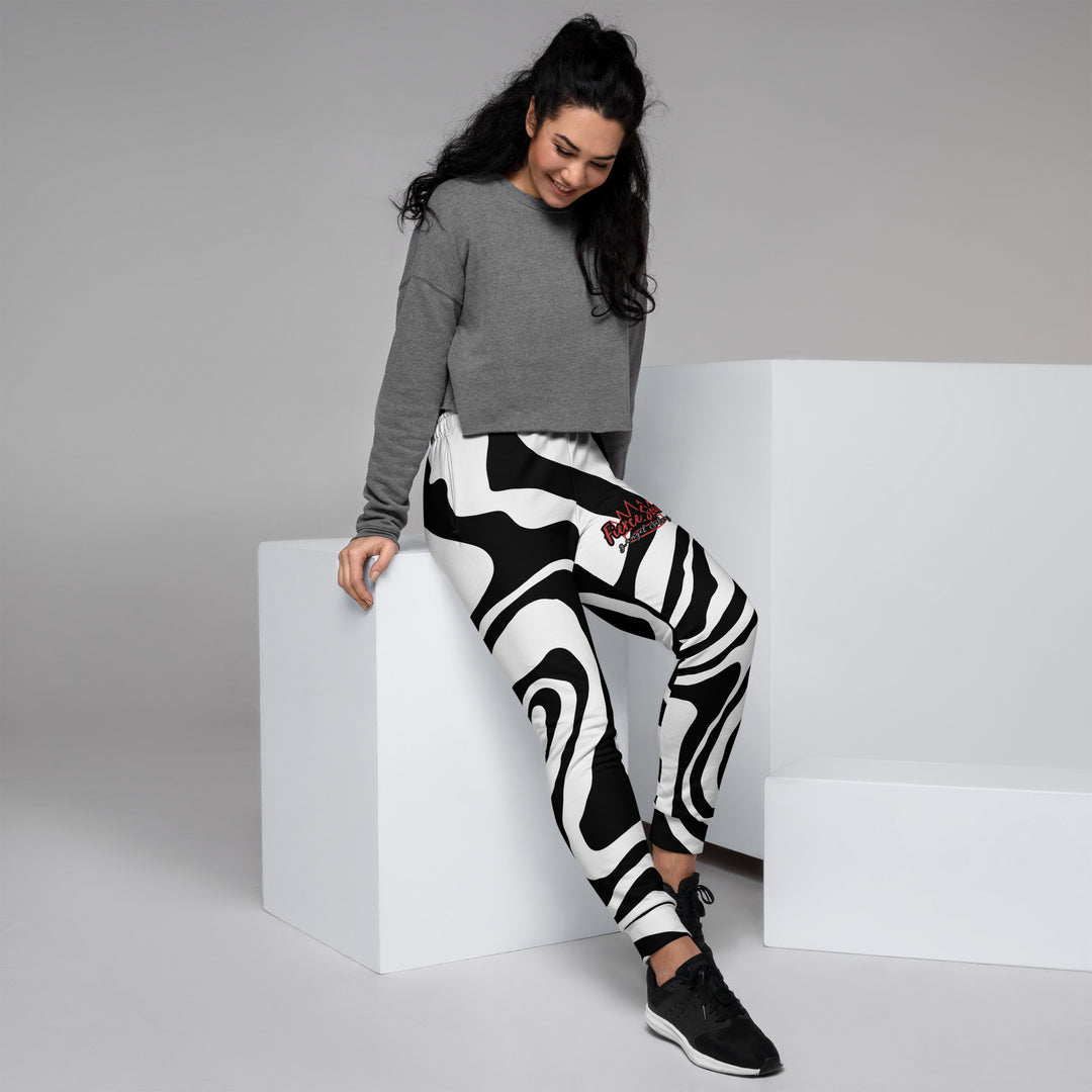 Black and White Zebra, Fierce Soul Women's Joggers