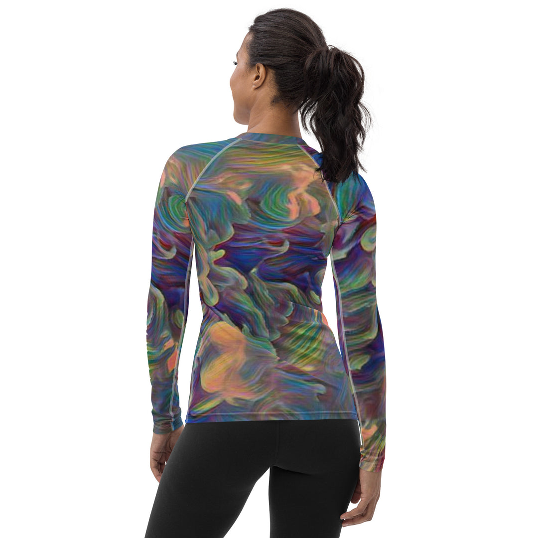 Picaso and Crayons, Just Breathe , Women's Rash Guard