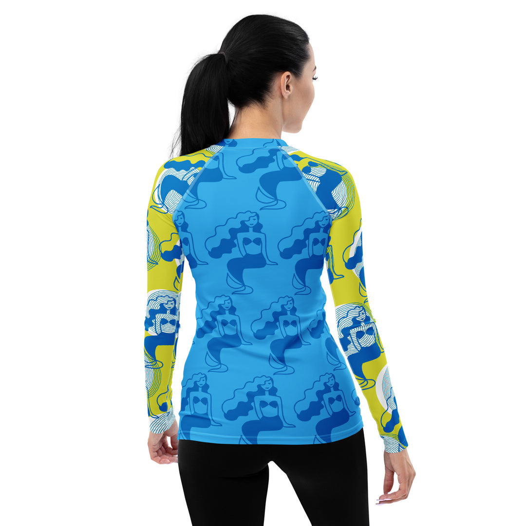Just Breathe Mermaids Women's Rash Guard