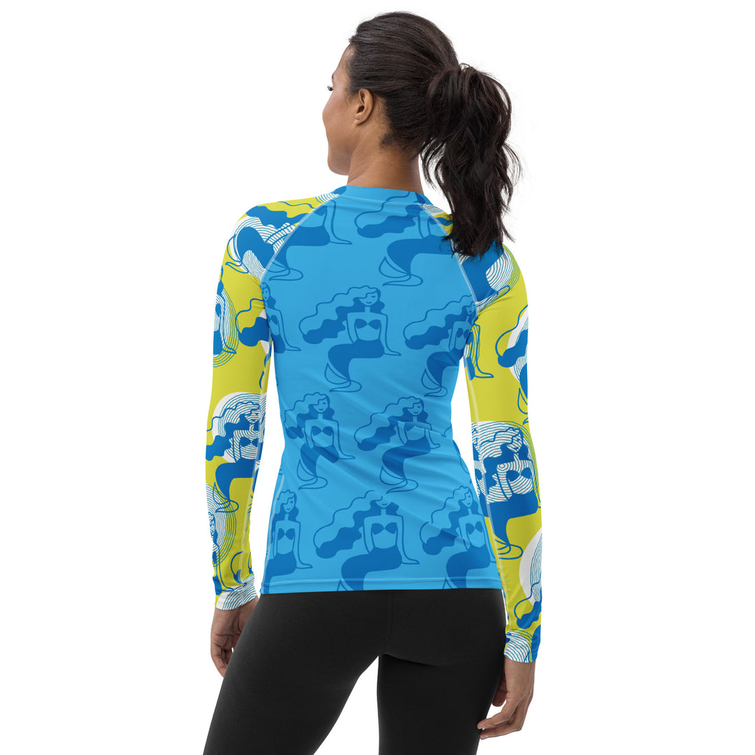 Just Breathe Mermaids Women's Rash Guard