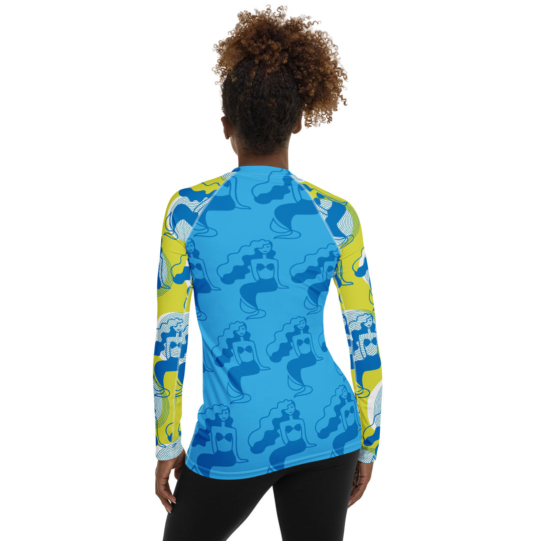Just Breathe Mermaids Women's Rash Guard