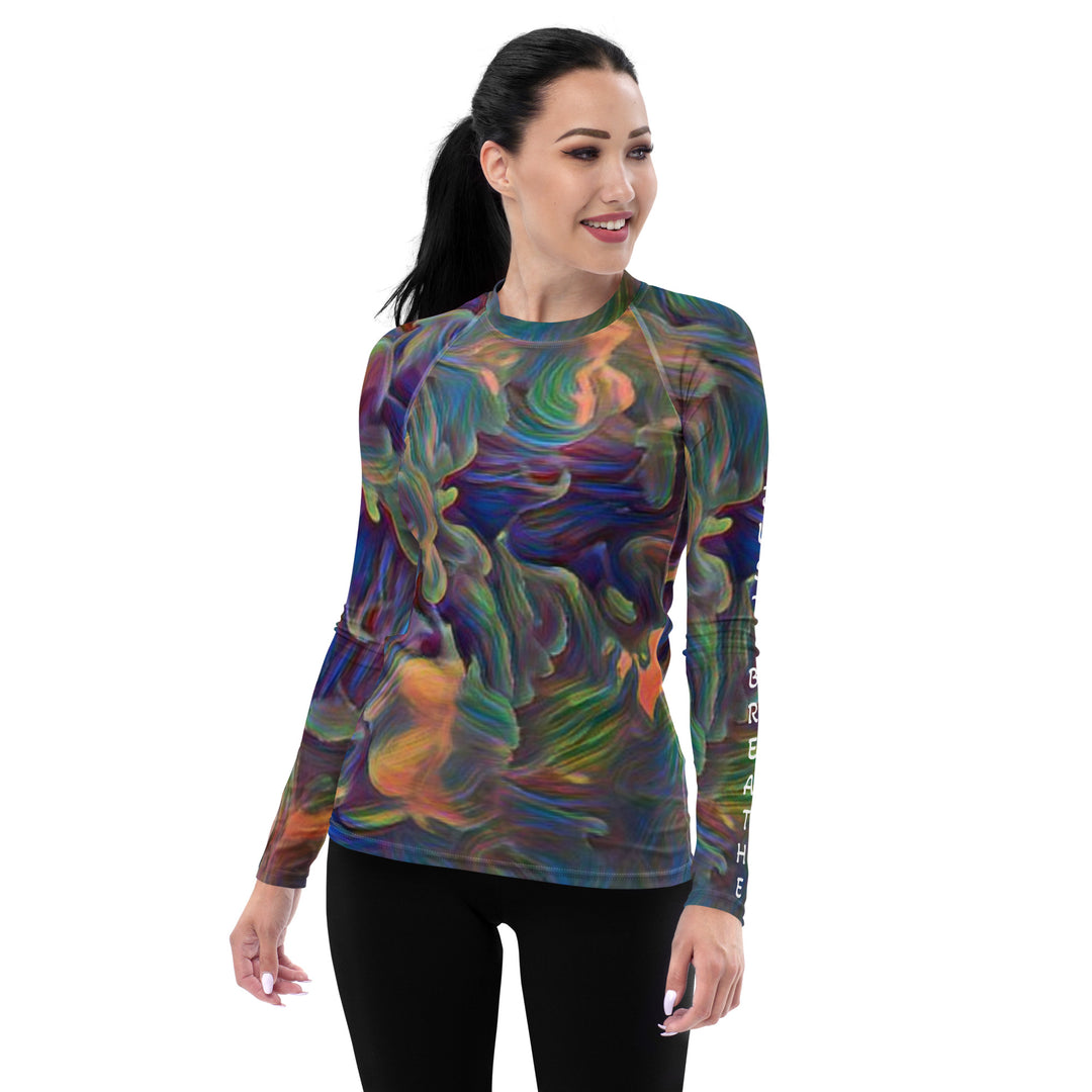Picaso and Crayons, Just Breathe , Women's Rash Guard