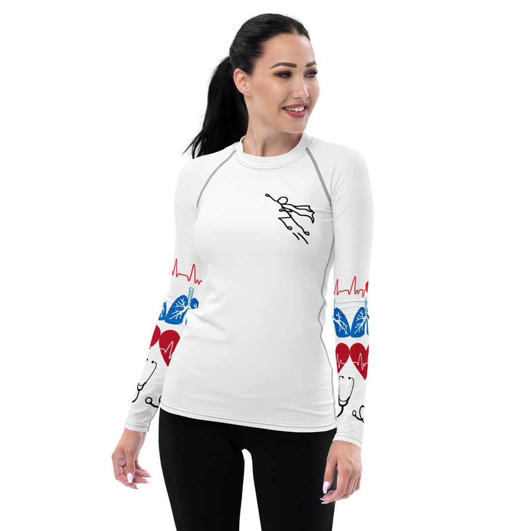 Just Breathe, Code Team Super Heros Women's Rash Guard