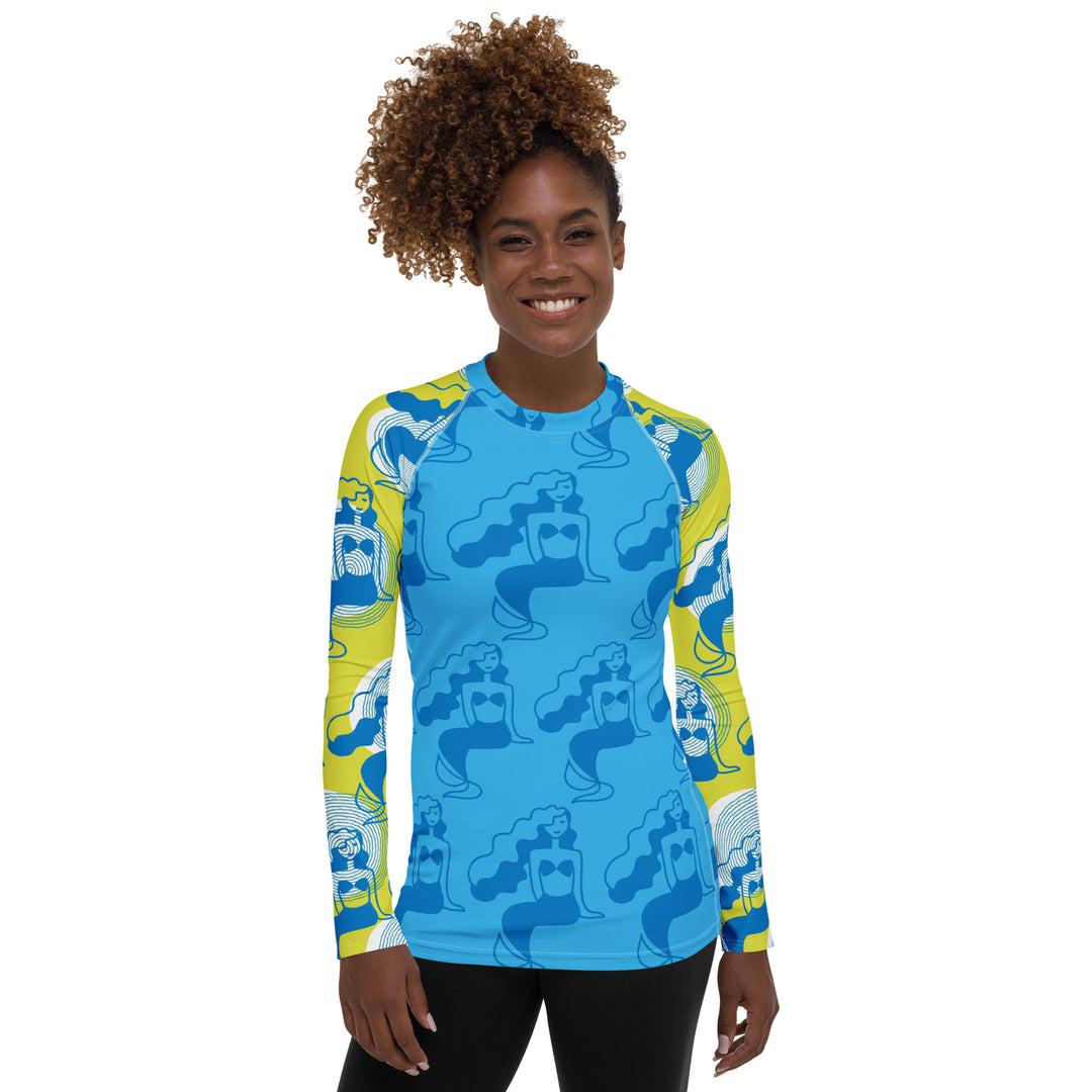 Just Breathe Mermaids Women's Rash Guard