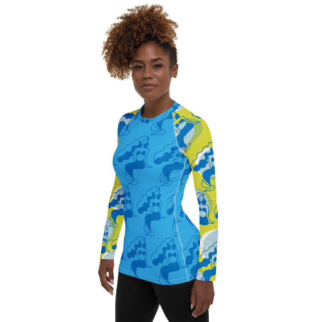 Just Breathe Mermaids Women's Rash Guard