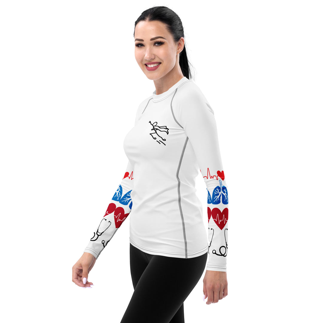 Just Breathe, Code Team Super Heros Women's Rash Guard