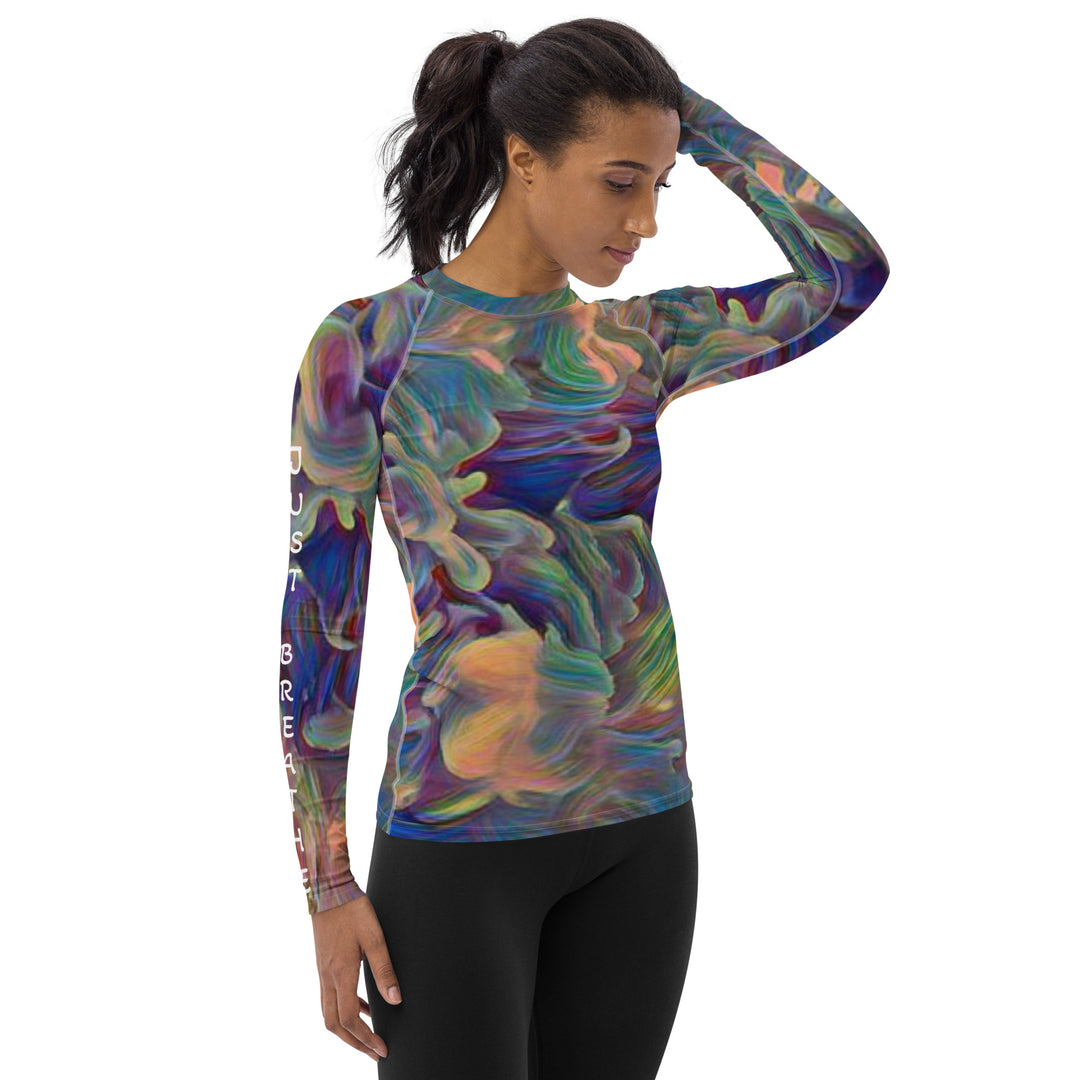 Picaso and Crayons, Just Breathe , Women's Rash Guard