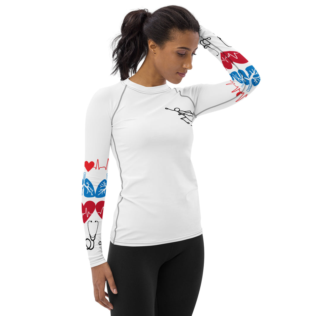 Just Breathe, Code Team Super Heros Women's Rash Guard