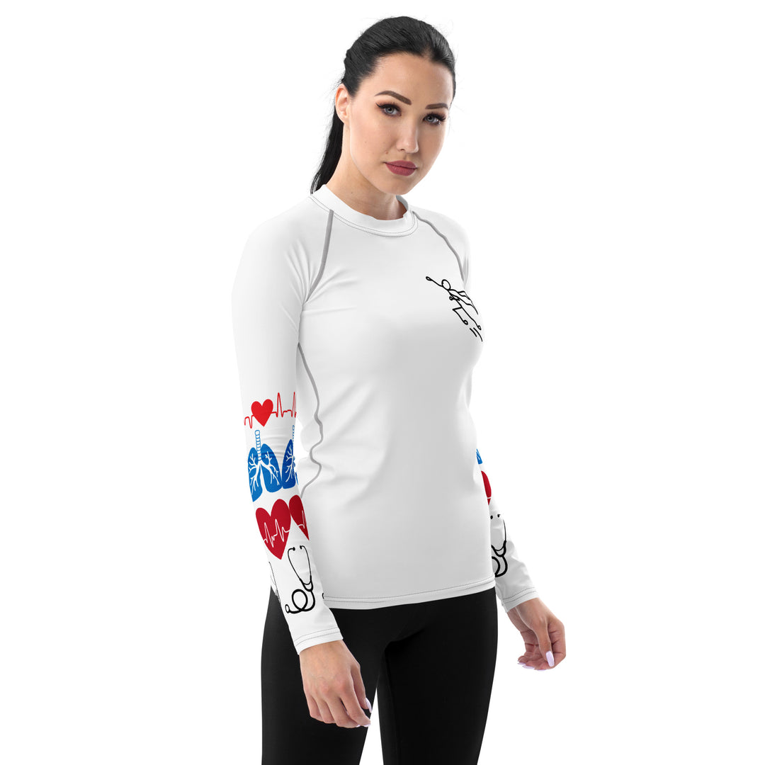 Just Breathe, Code Team Super Heros Women's Rash Guard