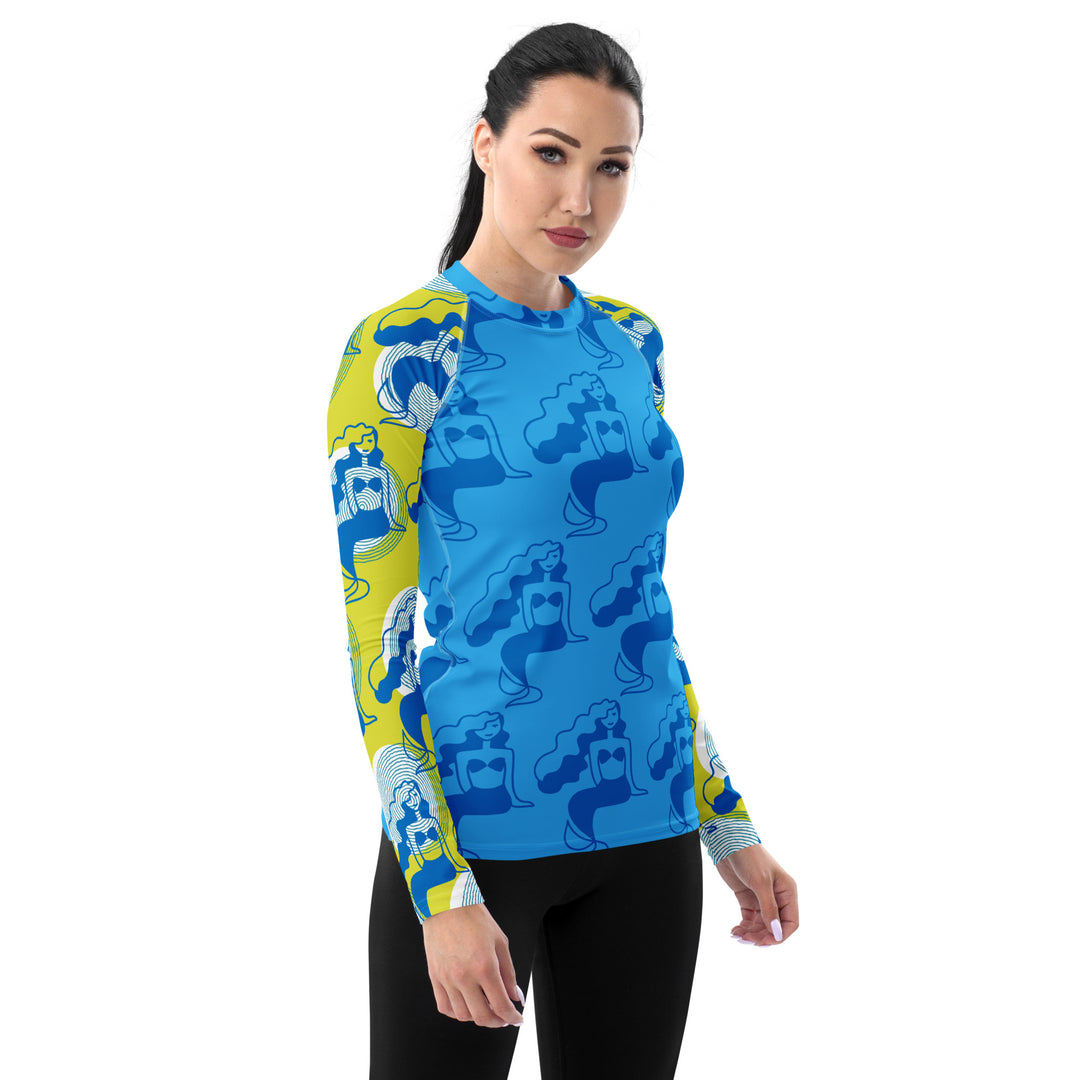Just Breathe Mermaids Women's Rash Guard