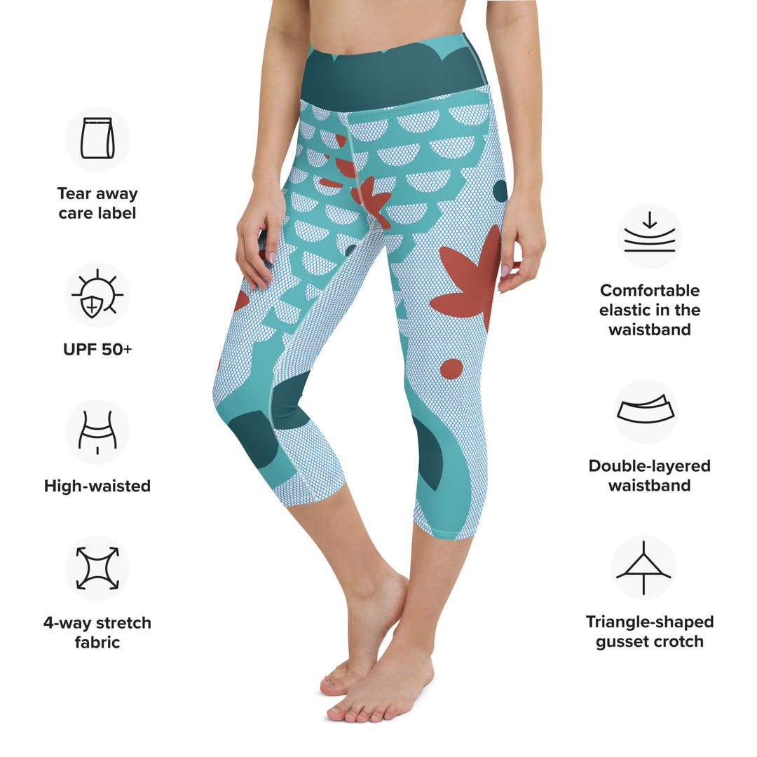 Mermaid Tail Yoga Capri Leggings instant costume