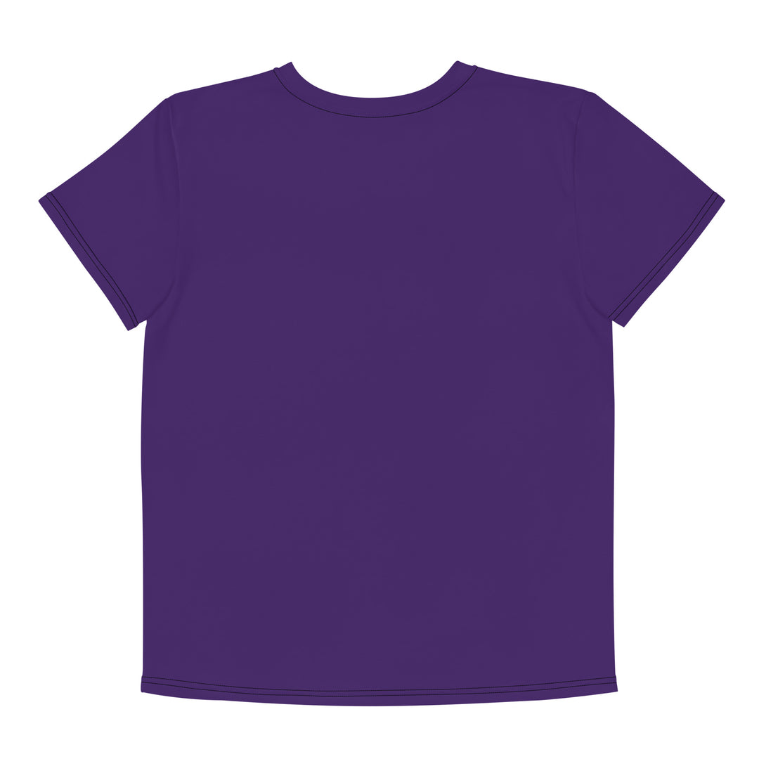 Black Bat on Purple,  Halloween Youth crew neck t-shirt