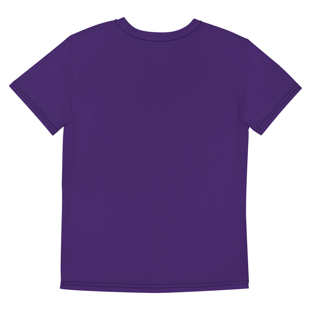 Black Bat on Purple,  Halloween Youth crew neck t-shirt