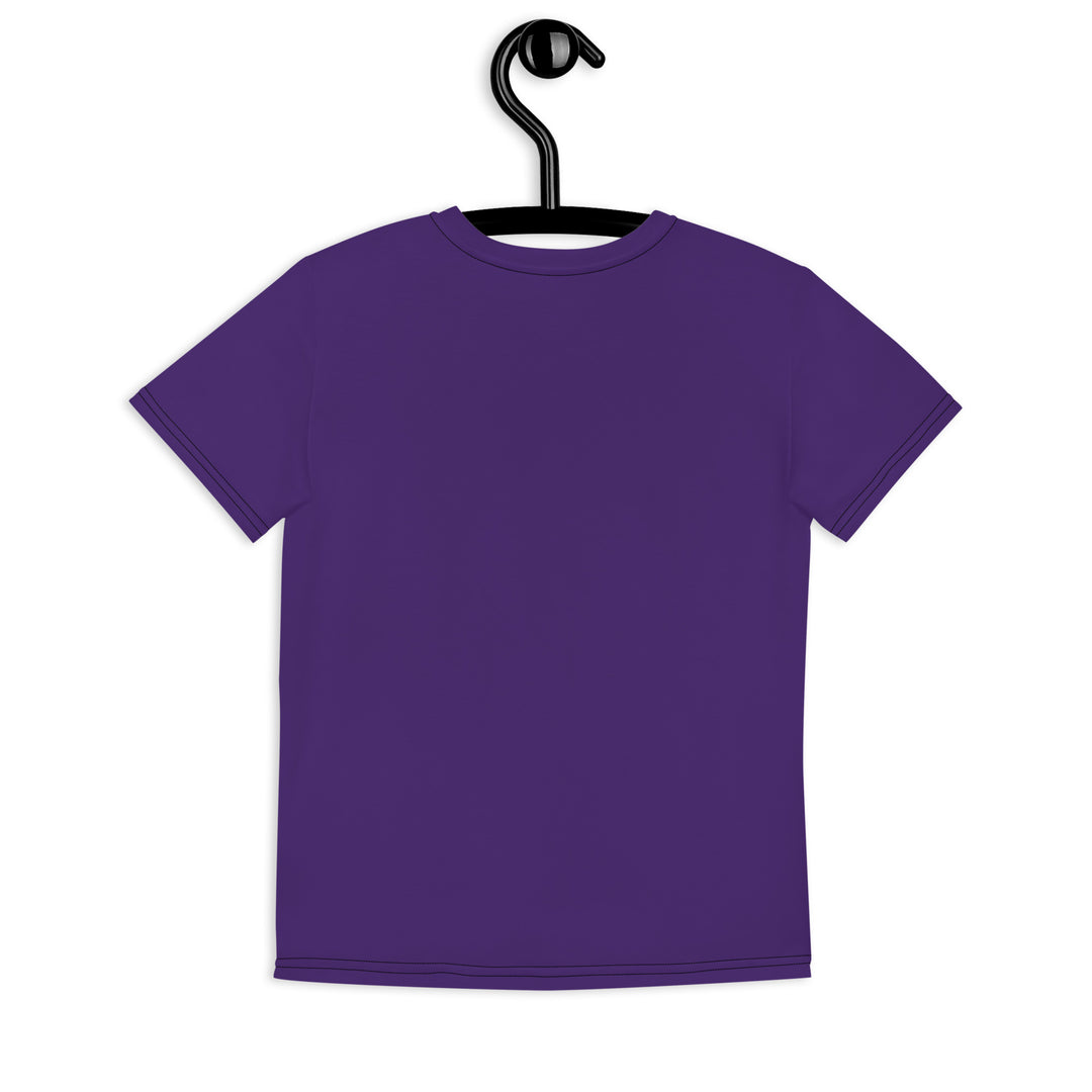 Black Bat on Purple,  Halloween Youth crew neck t-shirt