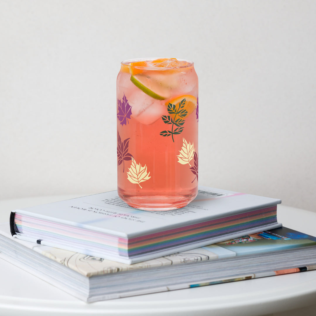 Fall is my favorite color , Can-shaped glass