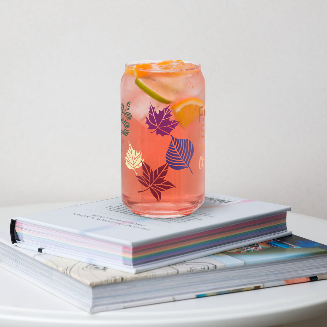 Fall is my favorite color , Can-shaped glass