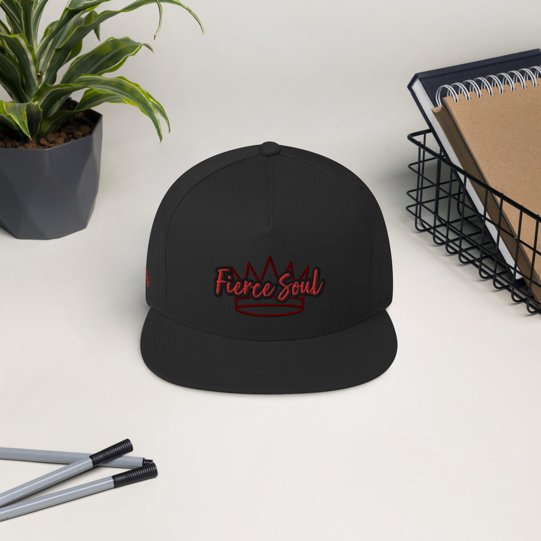 Crowned Fierce Soul Flat Bill Cap