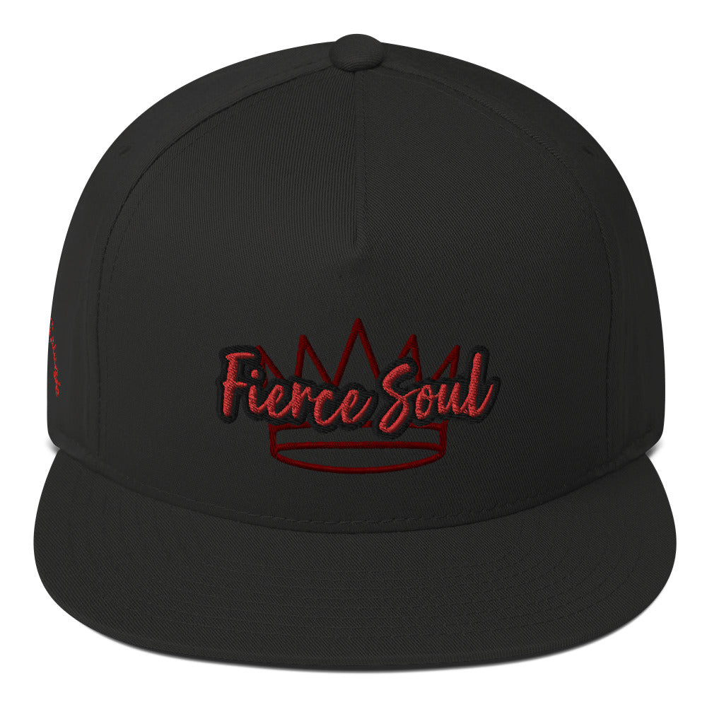 Crowned Fierce Soul Flat Bill Cap