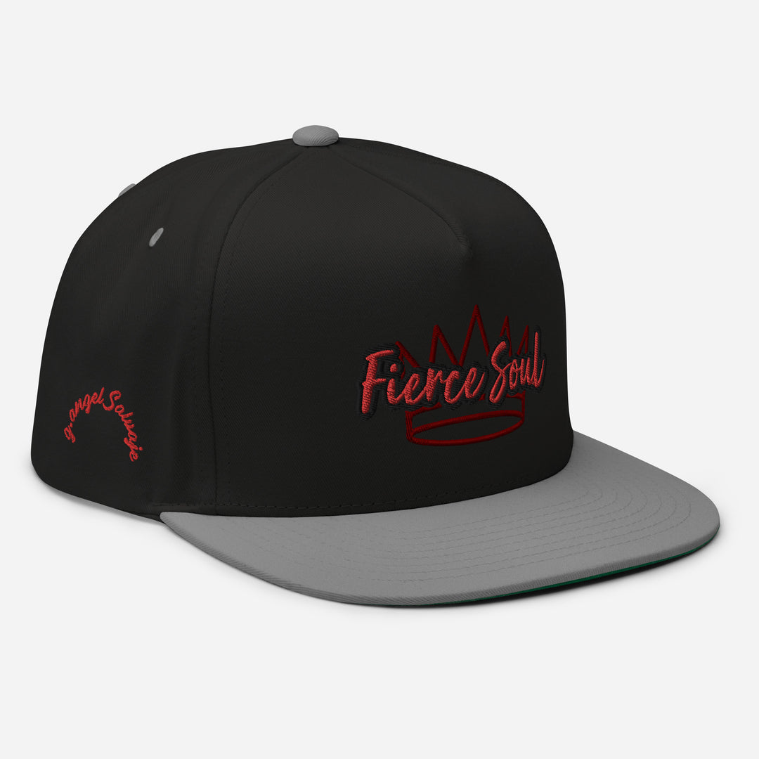 Crowned Fierce Soul Flat Bill Cap