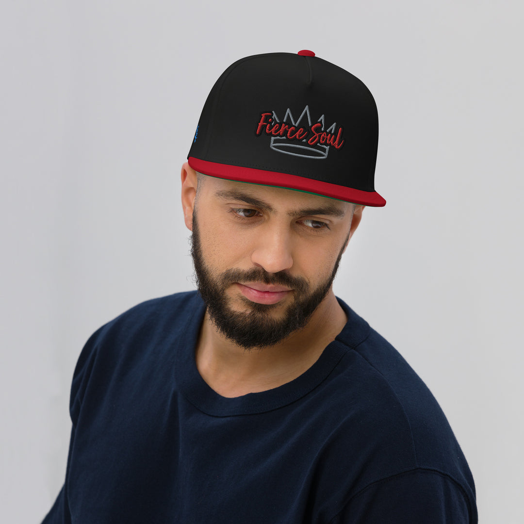 Crowned Fierce Soul Flat Bill Cap