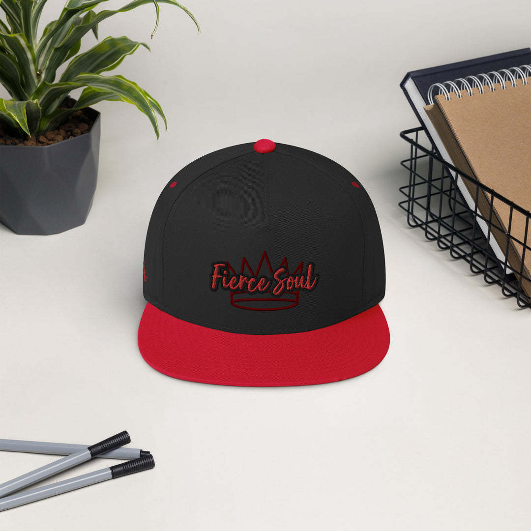 Crowned Fierce Soul Flat Bill Cap