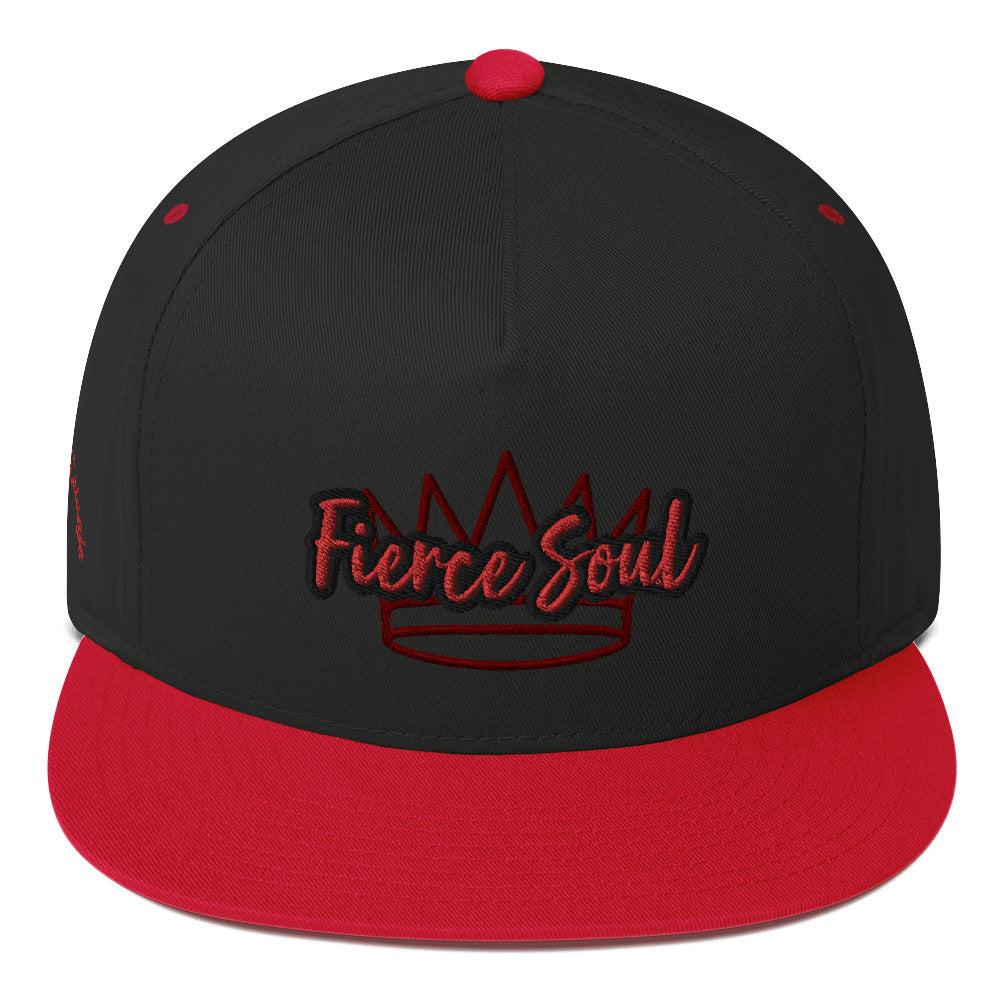 Crowned Fierce Soul Flat Bill Cap