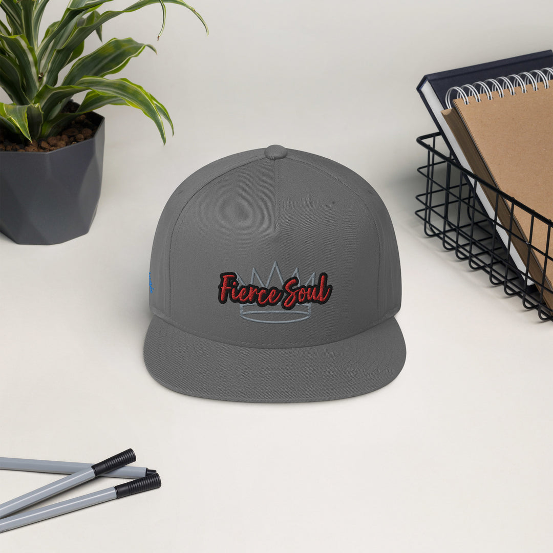 Crowned Fierce Soul Flat Bill Cap