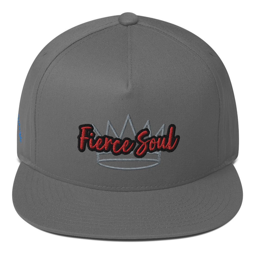Crowned Fierce Soul Flat Bill Cap