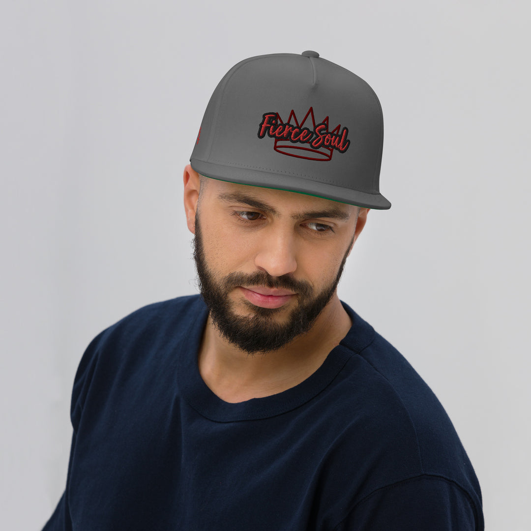 Crowned Fierce Soul Flat Bill Cap
