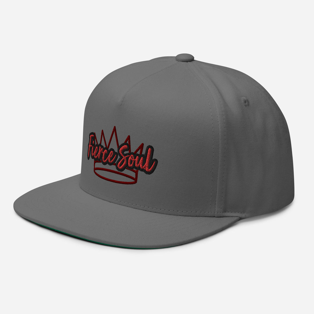 Crowned Fierce Soul Flat Bill Cap