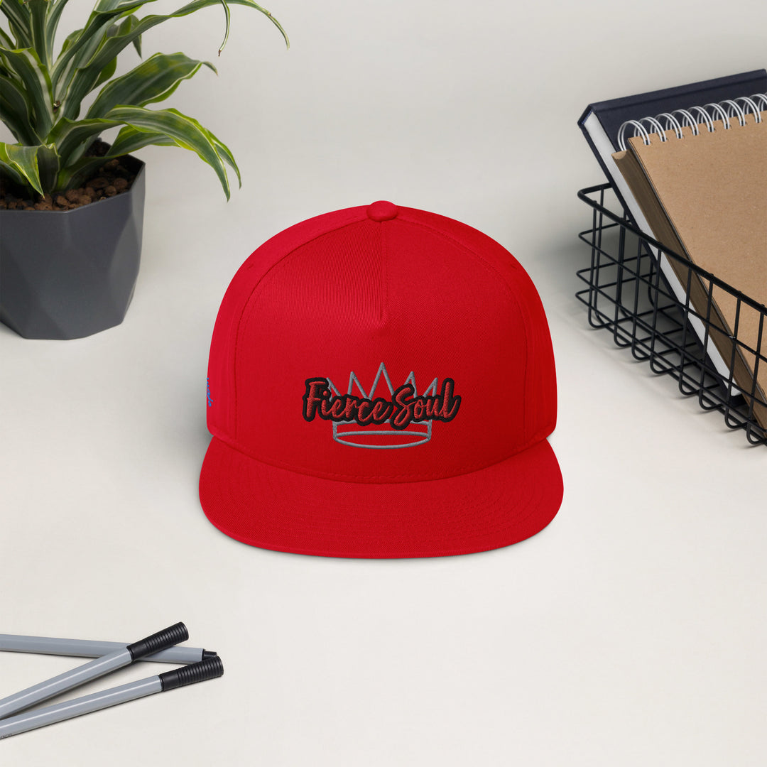 Crowned Fierce Soul Flat Bill Cap