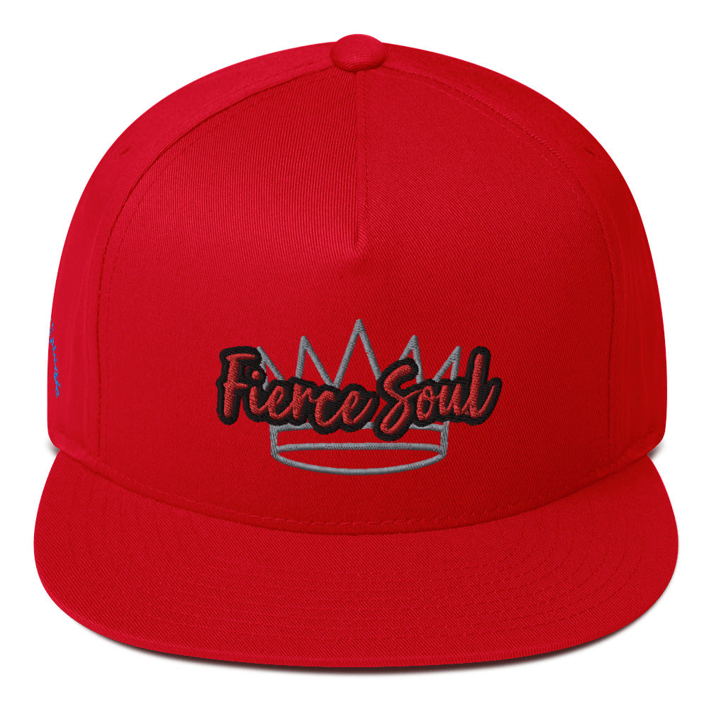 Crowned Fierce Soul Flat Bill Cap