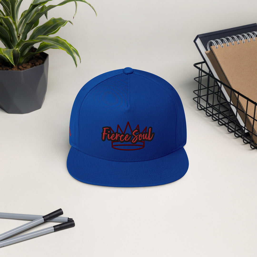 Crowned Fierce Soul Flat Bill Cap