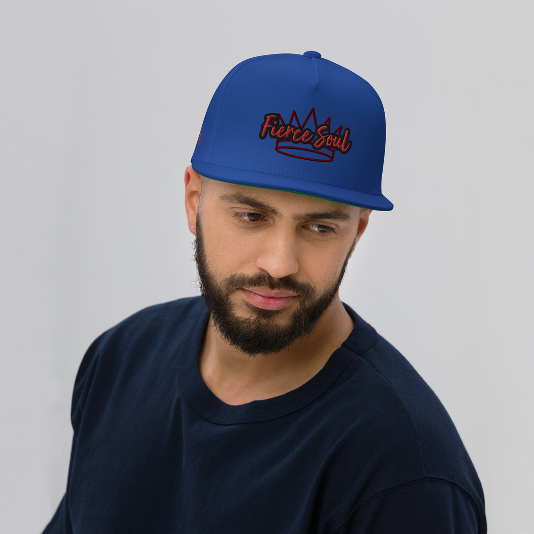 Crowned Fierce Soul Flat Bill Cap