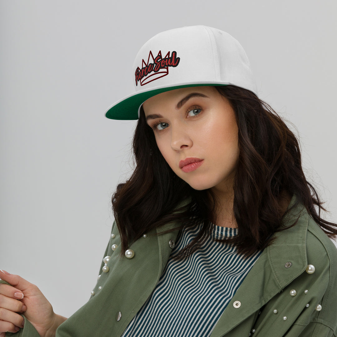 Crowned Fierce Soul Flat Bill Cap