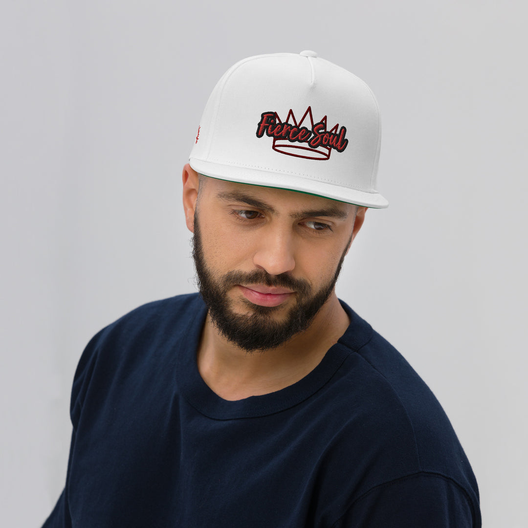 Crowned Fierce Soul Flat Bill Cap